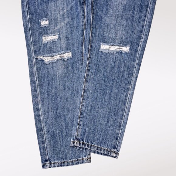Akings Distressed Girlfriend Jeans Cropped Denim Petite Size 6 - Picture 4 of 6